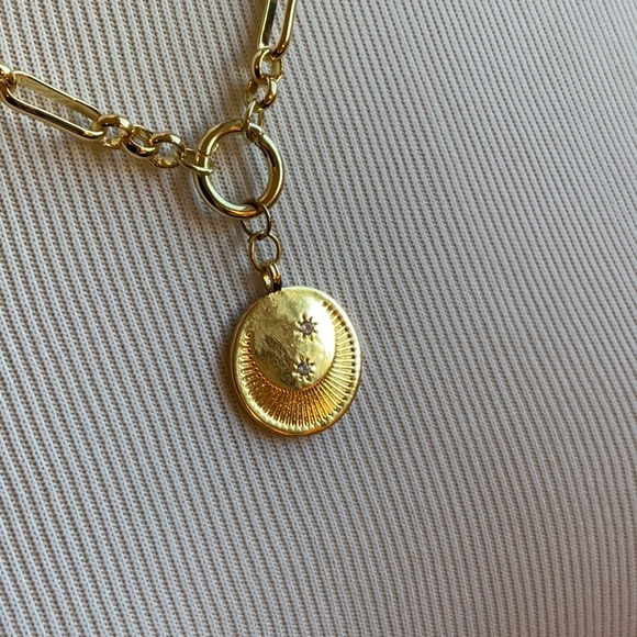 Dainty Moon Star Charm Necklace - Picture 3 of 5